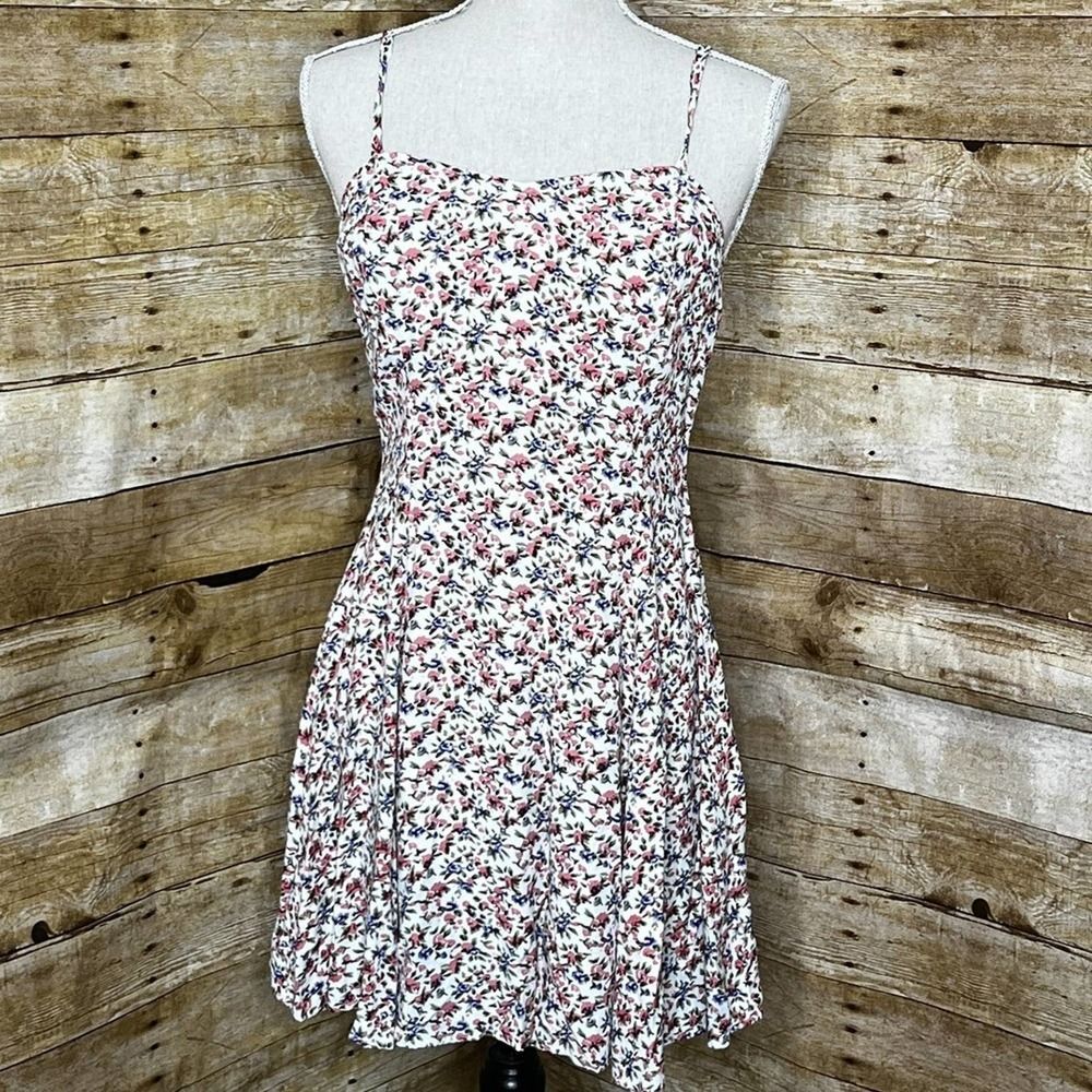 SHOK VINTAGE 90'S DITSY FLORAL GIRLIE CHIC BOHO MINI WILD FLOWER SUNDRESS SZ.7